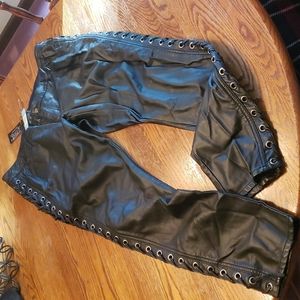 Torrid vegan leather lace up pants